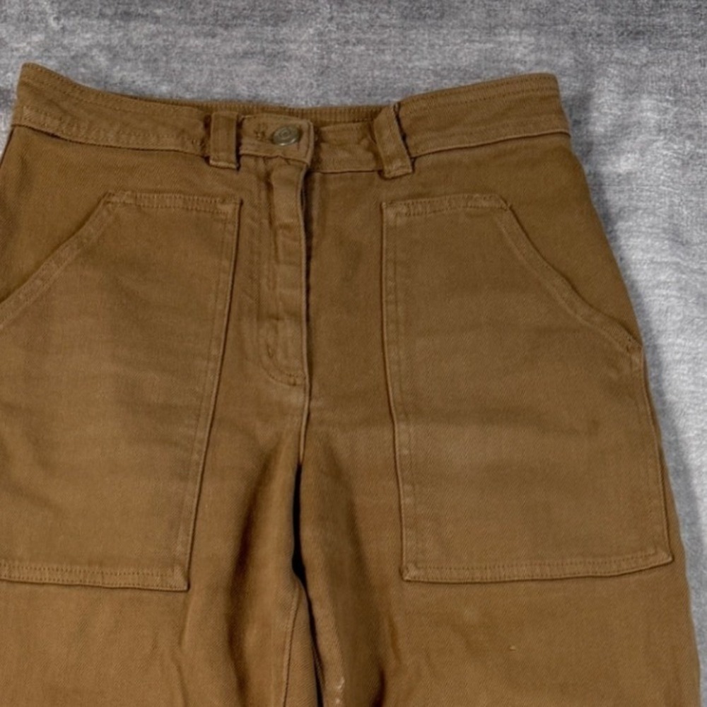 Wilfred Free Pants Women 4 Brown Utility High Rise Straight Leg Workwear Chic